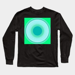 Circles in each other on green Long Sleeve T-Shirt